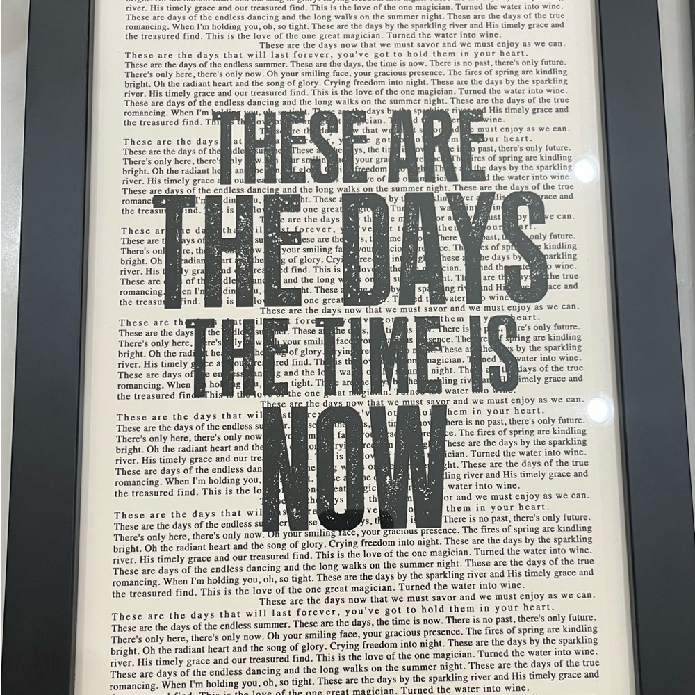 Black and White Wall Decor Art with Bold Typography
